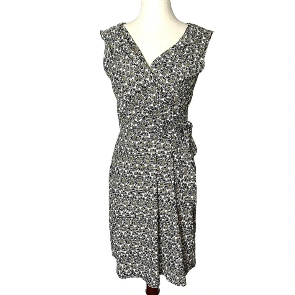 Diane Von Furstenberg Geometric Print Dress - Black and White
